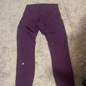 Lululemon wunder train high rise 28” dramatic magenta